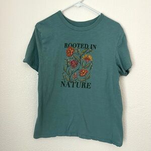 Dip Rooted in Nature Short Sleeve T-Shirt Women’s L Floral Casual Top